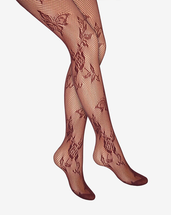 Čipkasti unihop sa radom - ruže u bordo boji.