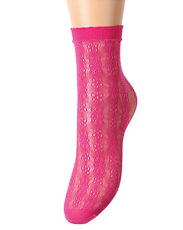 Dečije sokne sa dezenom od mikrofibera roze boje.